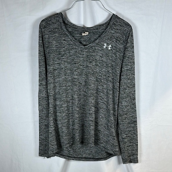 Under Armour Gray Athletic Top v neck - Picture 1 of 6